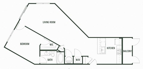 Loblolly Floorplan with 890 Sq. Ft. at Arcadia Decatur, Decatur, GA